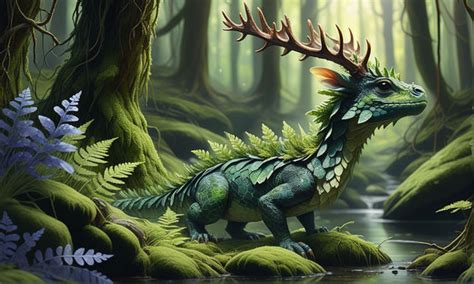  Xenosaur! A Miniature Dragon Hiding Amongst Leafy Undergrowth